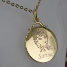Kid Girl Jewelry 18K Gold Plated  Personalized Name Necklace with any Character