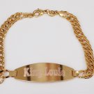 14K Gold Plated ID Bracelet Engraving Name bracelet for Man Bracelet jewelry