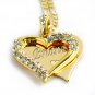 Personalized Monogram Pendant 18K Gold Plated Engraved Initials Necklace Chain