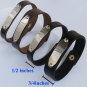 Lovers Engraved Leather Bracelet Personalized Leather Bracelet His and Her