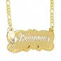 Personalize 18k Gold Plated Custom any Name Plate Engraving Necklace US SELLER