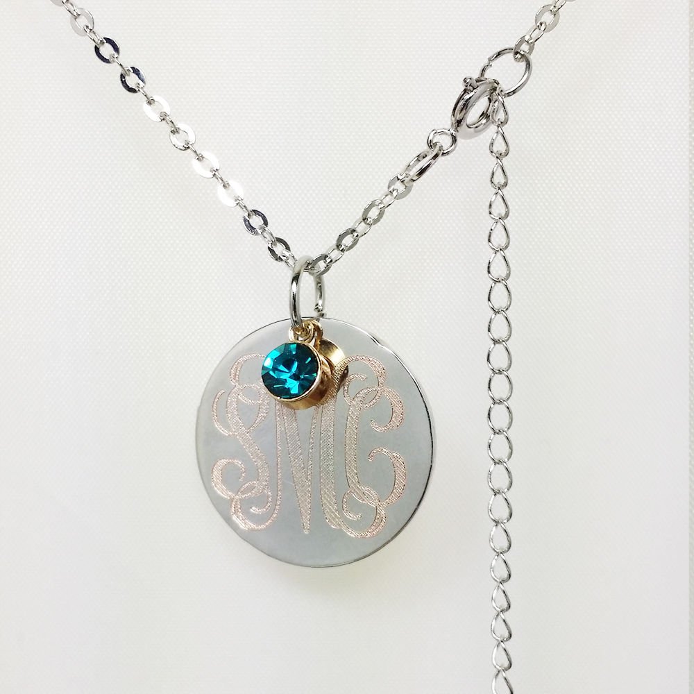 Monogram Necklace, Custom Monogram Necklace, Initials Necklace, Personalized