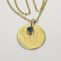 Monogram Personalized Circle Necklace Gold Plated Sterling Silver