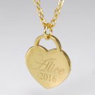 Sterling Silver Personalized Heart Shape Necklaces engraved for Women for her