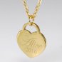 Sterling Silver Personalized Heart Shape Necklaces engraved for Women for her