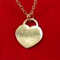 Sterling Silver Personalized Heart Shape Necklaces engraved for Women for her