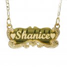 Gold Name Necklace "Carrie" 18 Gold Plated Personalized Nameplate Necklace