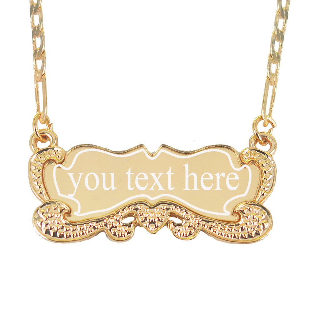 Custom Necklace 18K Gold Plated Personalized Nameplate Necklace