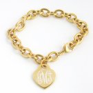Personalized Engraving Heart Bracelet Silver Tone Gold Name Bracelet for girls