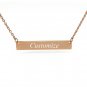 Personalized Custom Free Engraved Name Bar Necklace Name Plate Necklace