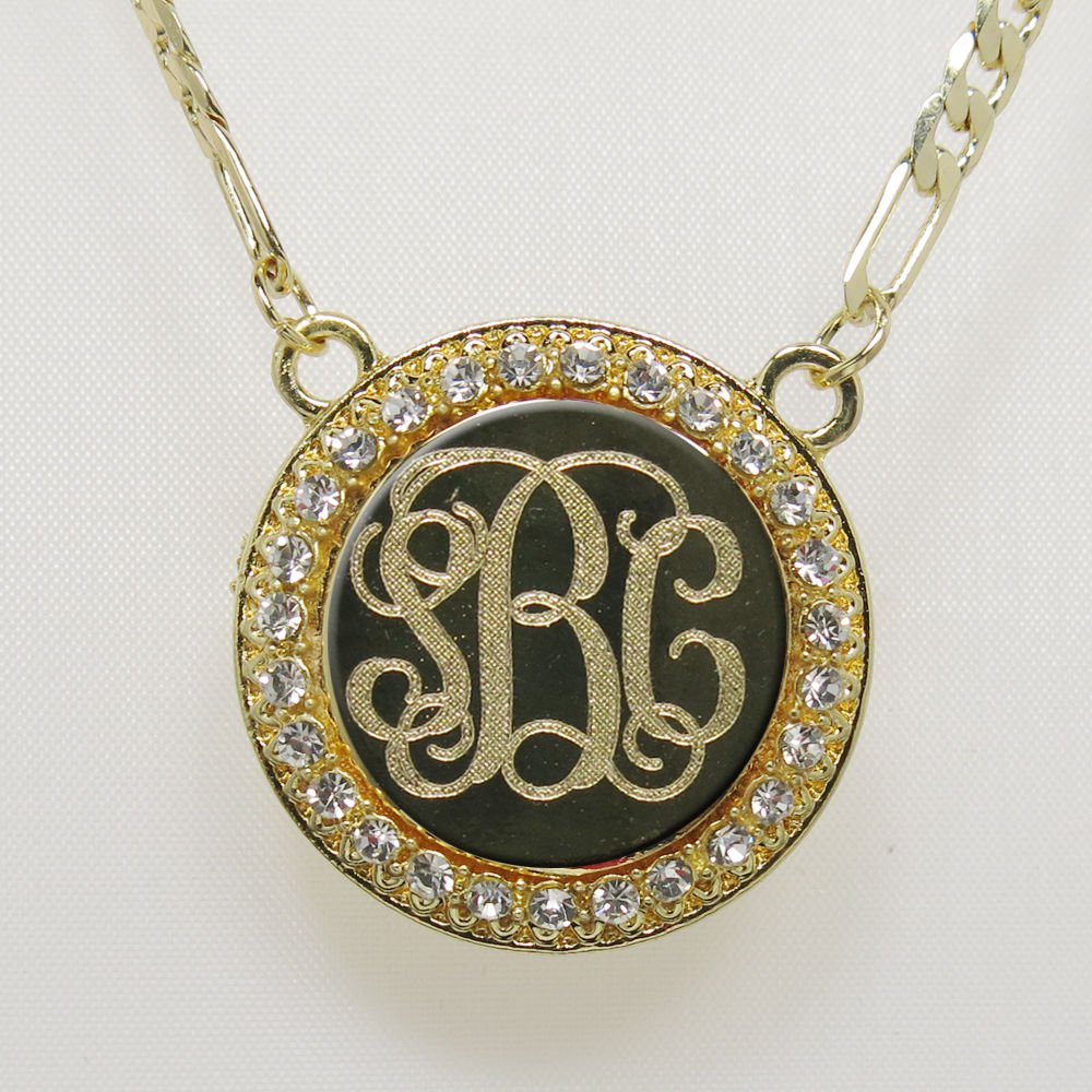 Custom 18K Gold-Plated Personalized Initial Monogram Name Necklace USA seller