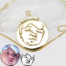 Personalized Photo engraved silver necklace. Christmas/Birthday/New Year Gift!!!
