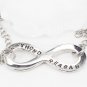 Personalized name necklace, silver name necklace, child mother 2 name infinity