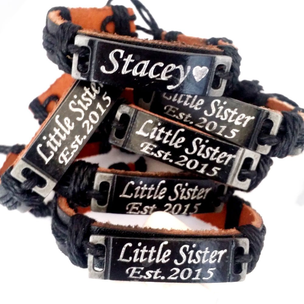 Personalized Leather Bracelets For Couple Free Engraved