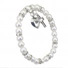 Baptism Bracelet  Christian Baby Bracelet Personalized Pearl Baby Bracelet