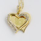 Monogram Necklace Initial Letter Gold Plated Mother necklace, mother day gift