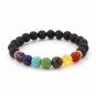Natural 7 Chakra Bracelet Stone Diffuser Bracelet Gemstone 8 mm Yoga bracelet-33