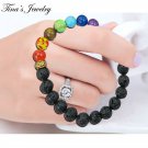 7 Chakra Healing Bracelet with Volcanic Lava  Bracelet Meditation Bracelet -33