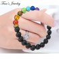 7 Chakra Healing Bracelet with Volcanic Lava Bracelet Meditation Bracelet -33