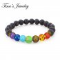 7 Chakra Healing Bracelet with Volcanic Lava Bracelet Meditation Bracelet -33