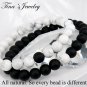 Onyx Couple Bracelet , Bracelet Set, Yin Yang Bracelet, Howlite Bracelet-32