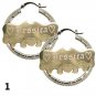 Personalized Hoop Earring | Texture Hoop Earring | Doorknocker Hoop Earring