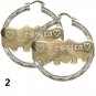 Personalized Hoop Earring | Texture Hoop Earring | Doorknocker Hoop Earring