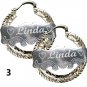 Personalized Hoop Earring | Texture Hoop Earring | Doorknocker Hoop Earring