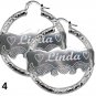 Personalized Hoop Earring | Texture Hoop Earring | Doorknocker Hoop Earring