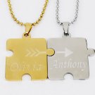 Personalized Couple Puzzle Necklace Custom Name Pendant Necklace for Couple-21