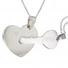 His and Her Necklace |Silver Key To My Heart Necklace Couple Necklace Men Women