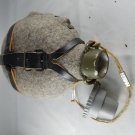 Czech Military Canteen with Wool Cover, Black Leather Straps