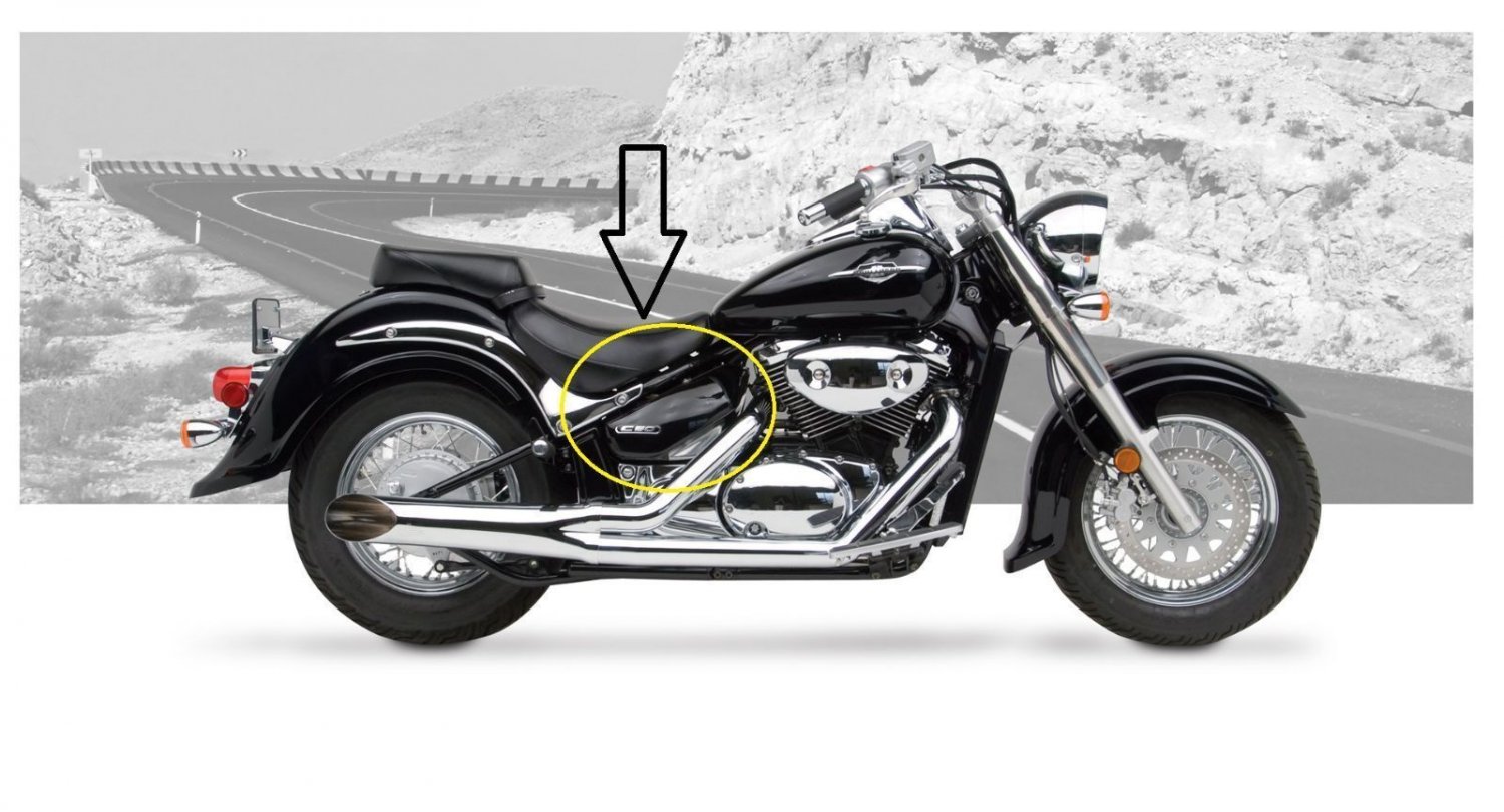 Suzuki C50 C-50 VL800 Right Side Cover Black 47111-41F0 for 2005 - 2008