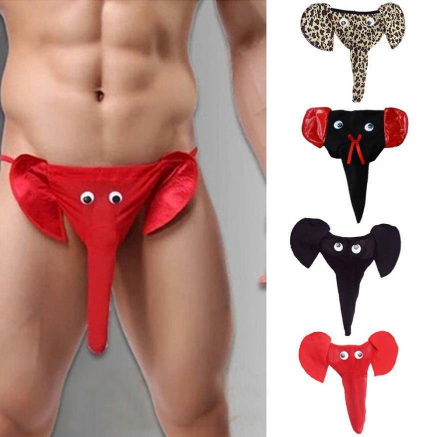 US Men Elephant Nose Underwear Bulge Pouch Briefs Thongs G-string Underpant