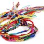 US 50pcs Jewelry Lot Braid Strands Friendship Cords Handmade Bracelets Wholesale