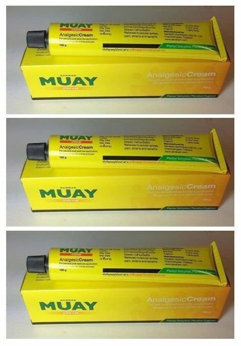 3x 100g NAMMAN MUAY THAI BOXING Analgesic Cream Relieves Muscular Aches Pain