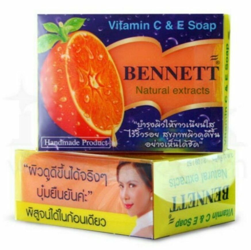 BENNETT Vitamin C & E Soap Natural Extracts Acne Aid Anti-Aging Skin Soap 130g