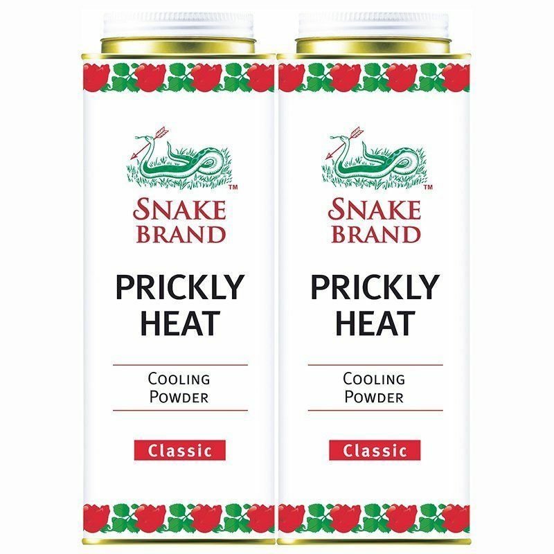 2x Snake Brand Prickly Heat Cooling Fresh Refreshing Body Powder 280g