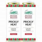 2x Snake Brand Prickly Heat Cooling Fresh Refreshing Body Powder 280g