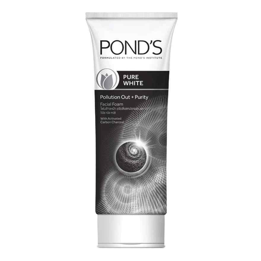 Pond's Pure White Pollution Out Purity Activated Charcoal Facial Foam 100g 3.5oz