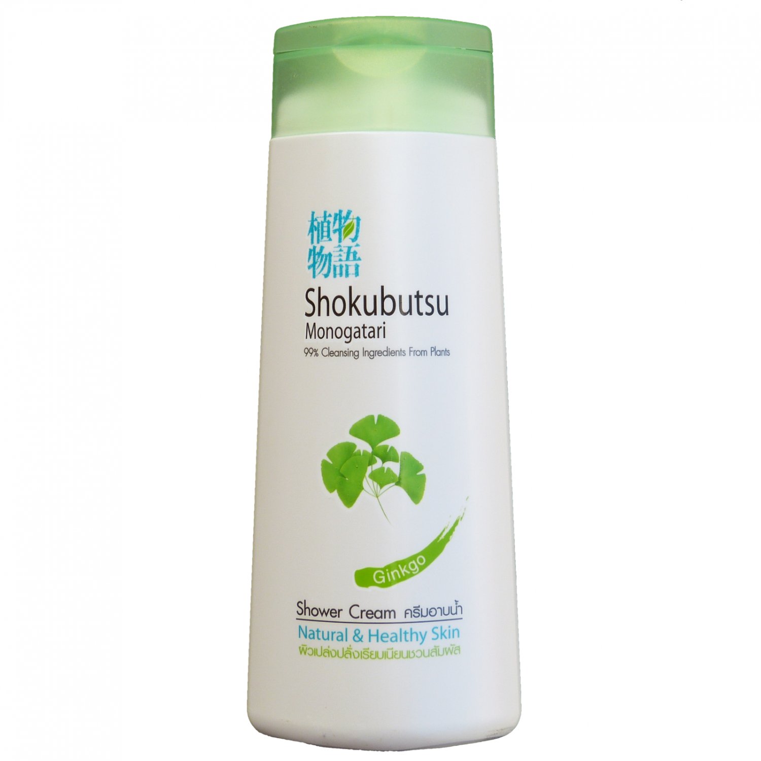 SHOKUBUTSU MONOGATARI SHOWER CREAM GINKGO GREEN COLOR 220 ML