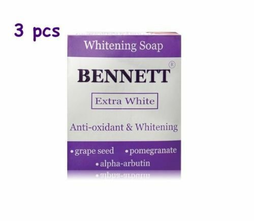 3 x BENNETT Extra White Antioxidant & Whitening Grape Seed Whitening Soap 130 g.