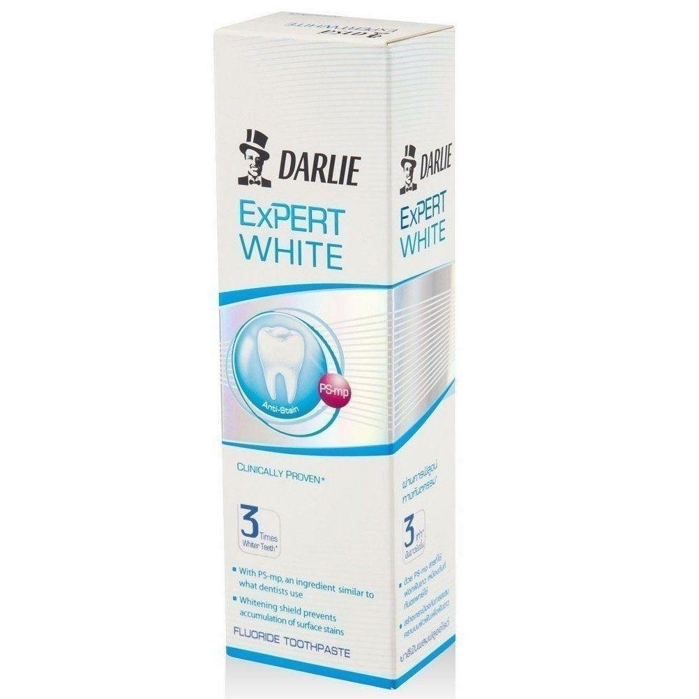 Darlie Expert White Scientifically Proven Whiter Teeth Fluoride Toothpaste 120g