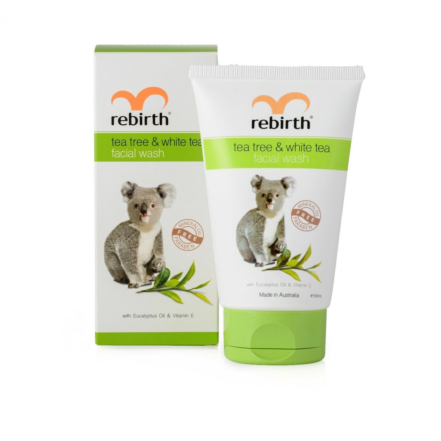 Rebirth Tea Tree White Tea Facial Wash 100 ml. cleanser breakouts oil blemishes
