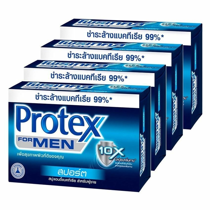 Protex for Men Antibacterial Bar Soap SPORT 100g Pack of 4