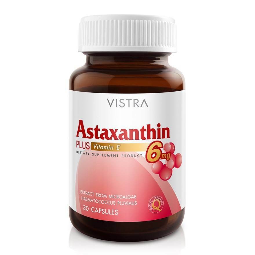 Vistra Astaxanthin vitamin E 6 mg 30 Cap free shipping from thailand + tracking