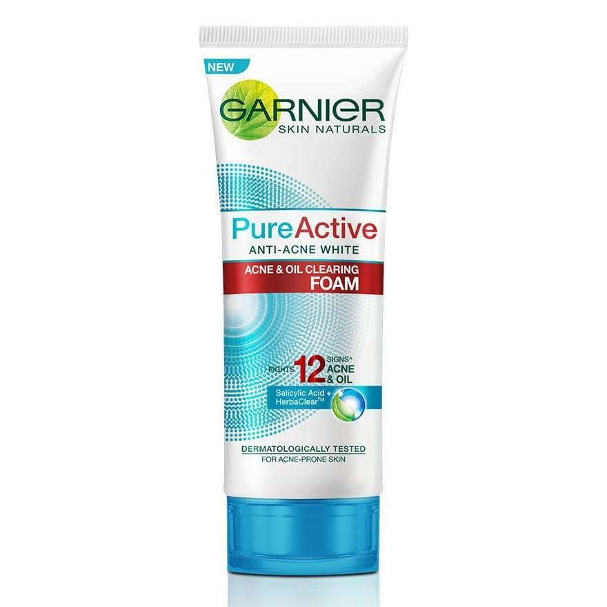 Garnier Pure Active Anti Acne White Oil Clearing Foam 100ml