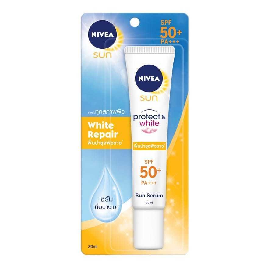NIVEA Sun Whitening Perfect Protect Super Serum SPF50 30ml free ship thailand