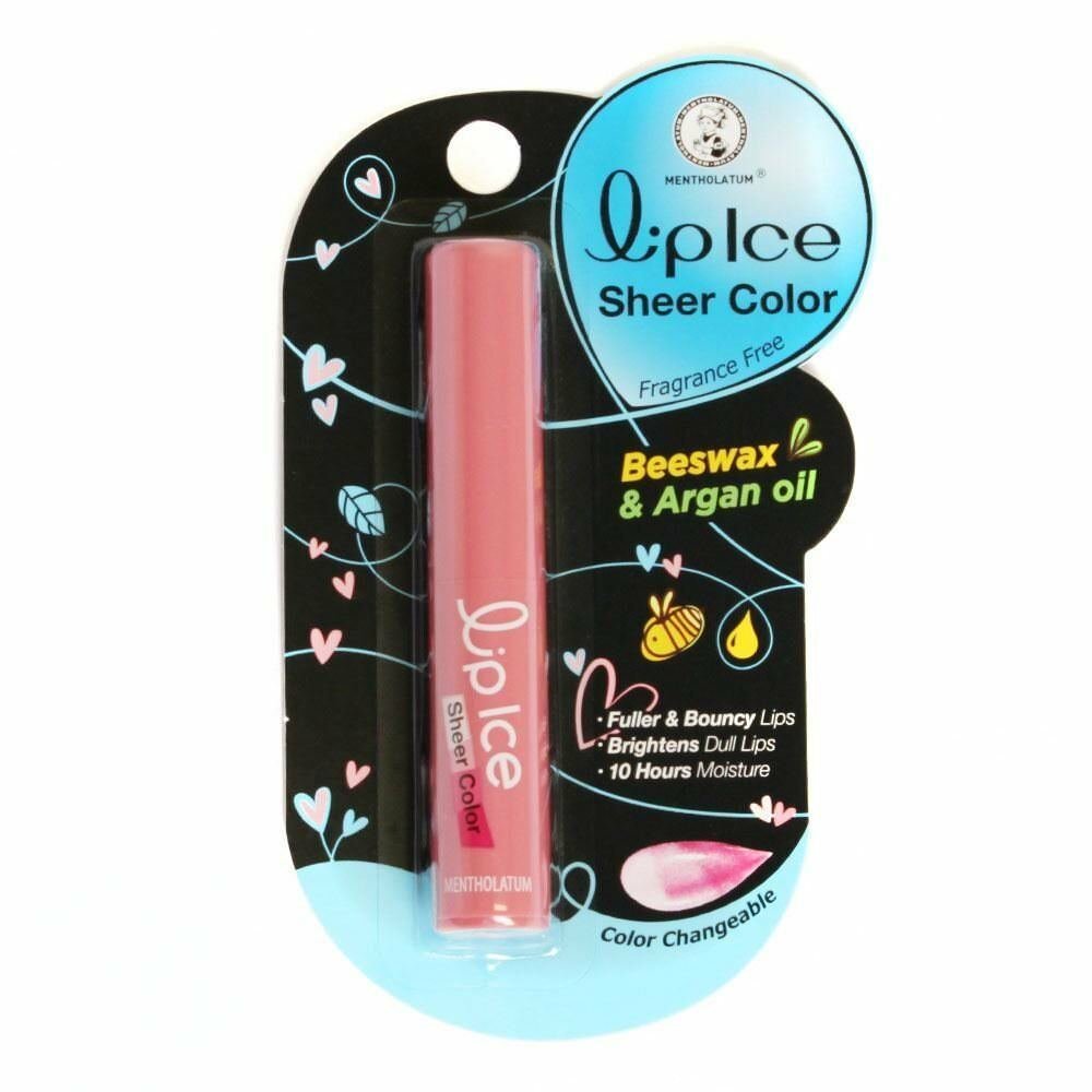 Mentholatum Lip Ice Sheer Color Changeable Pink Fragrance Free Lip Balm