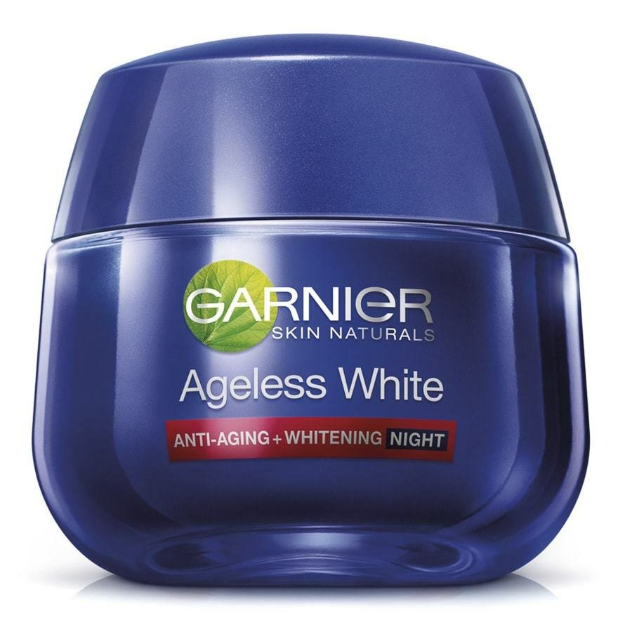 Garnier Ageless White Anti Aging Skin Whitening Night Cream 50ml 1.7oz